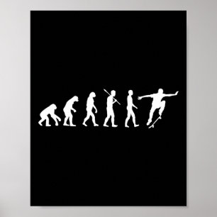 Evolutie Van Skateboarder - Skateboarden Cadeau T- Poster
