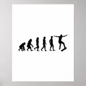 Evolutie van Skateboarder Skateboarding Funny Gift Poster (Voorkant)