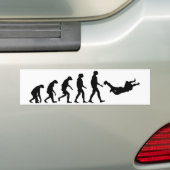 Evolutie van Skydiving Bumpersticker (Op auto)