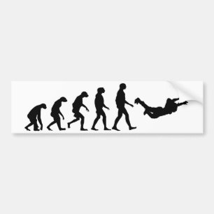 Evolutie van Skydiving Bumpersticker