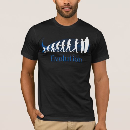 Evolutie van surfen t-shirt (Voorkant)