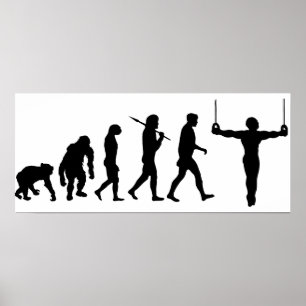 Evolutie van turnscans sportfan poster