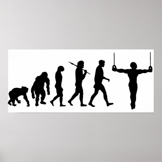 Evolutie van turnscans sportfan poster (Voorkant)