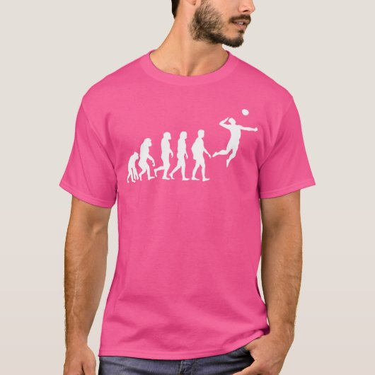 Evolutie van volleybal t-shirt (Voorkant)