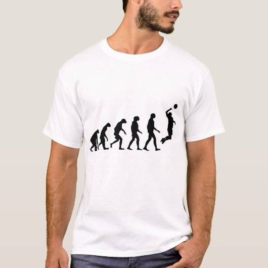 Evolutie van volleybal t-shirt (Voorkant)