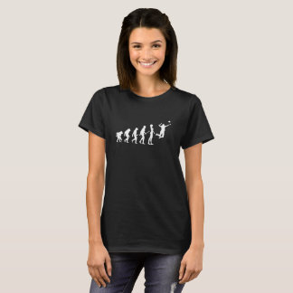 Evolutie van volleybalvrouwen t-shirt