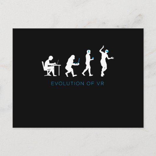 Evolutie van VR Virtual Reality Gamer Gaming Gift Briefkaart (Voorkant)