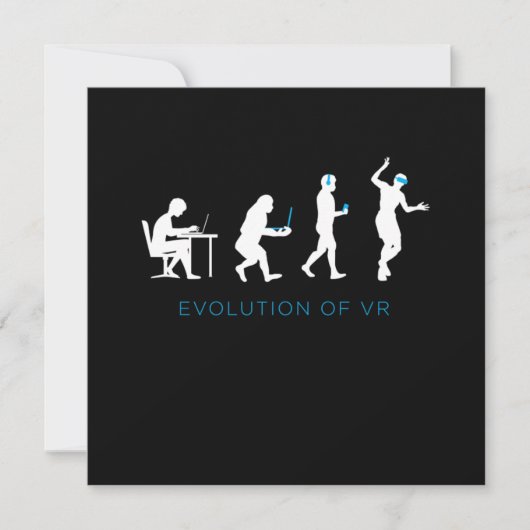 Evolutie van VR Virtual Reality Gamer Gaming Gift Kaart (Voorkant)