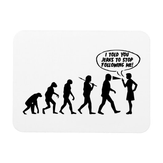 Evolutie van vrouwenpeper spray - Grappig feminist Magneet (Horizontaal)