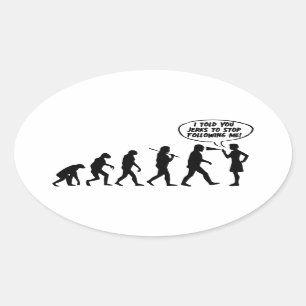 Evolutie van vrouwenpeper spray - Grappig feminist Ovale Sticker