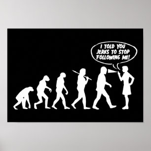 Evolutie van vrouwenpeper spray - Grappig feminist Poster