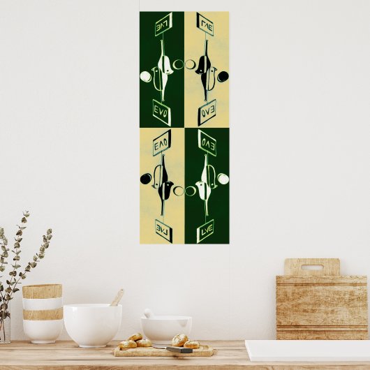 Evolutie van Yin en Yang Poster (Keuken)