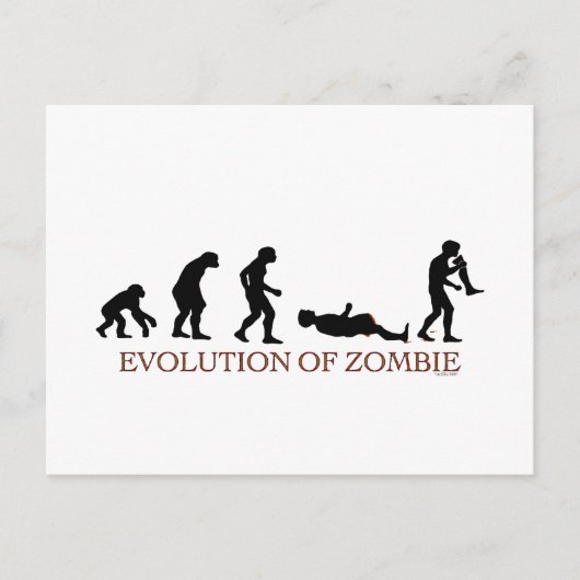 Evolutie van Zombie Briefkaart (Voorkant)
