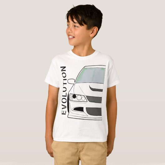 Evolutie VIII Evo 8 JDM Classic AWD Turbo Rally L T-shirt (Voorkant volledig)