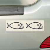 Evolutie vis bumpersticker (Op auto)