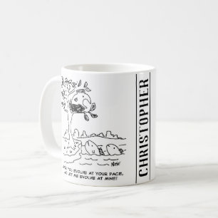 Evolutie. Vis in een Nest. Koffiemok
