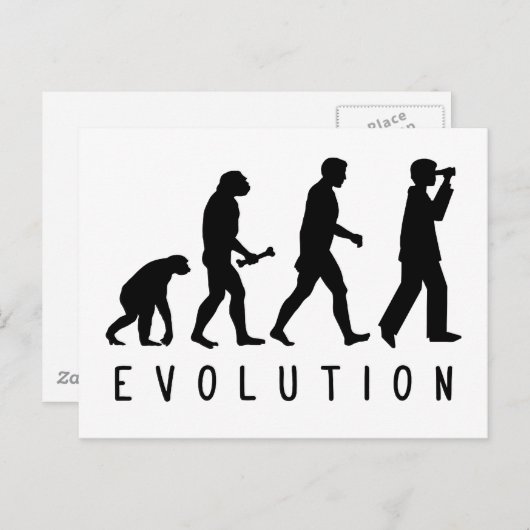Evolutie: Vogel Briefkaart (Voorkant / Achterkant)