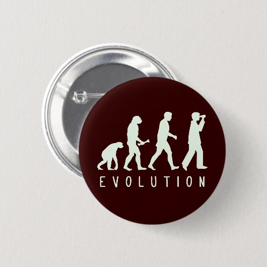 Evolutie: Vogel Ronde Button 5,7 Cm (Voorkant /achterkant)