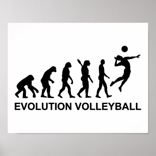 Evolutie Volleyball Poster (Voorkant)