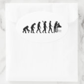Evolutie vrouw dierenarts ovale sticker (Tas)