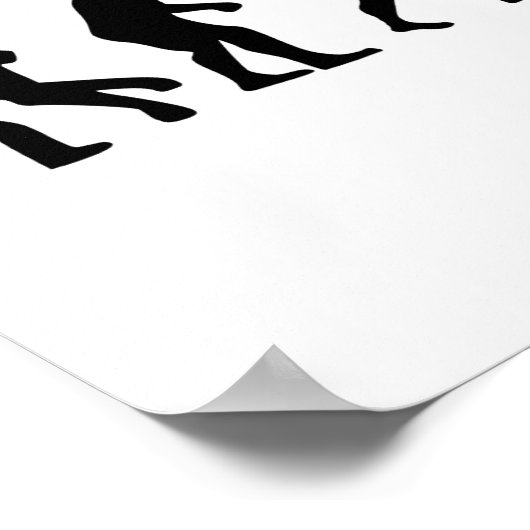 Evolutie vrouw dierenarts poster (Hoek)