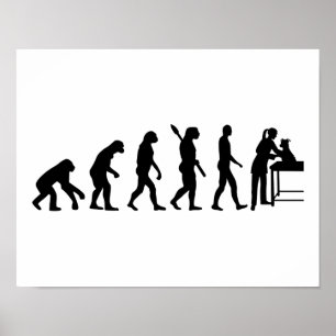 Evolutie vrouw dierenarts poster