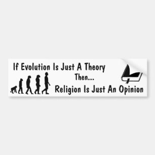 Evolutie vs Religie Bumpersticker