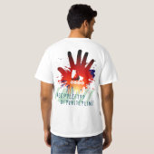 Evolutie/waarde links behouden t-shirt (Achterkant volledig)