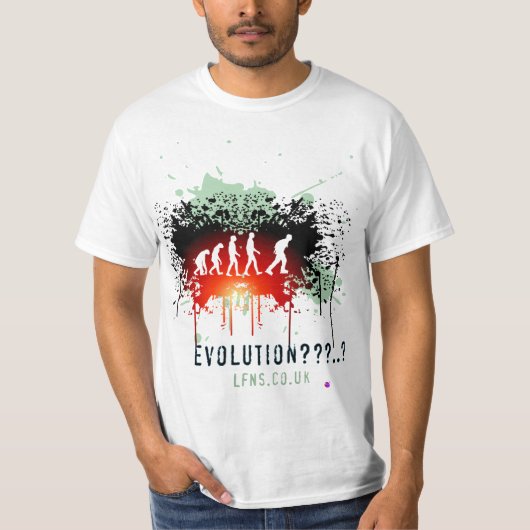 Evolutie/waarde links behouden t-shirt (Voorkant)