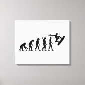 Evolutie Wakeboarding Canvas Afdruk (Voorkant)