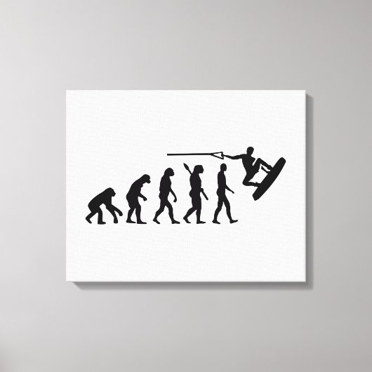 Evolutie Wakeboarding Canvas Afdruk (Voorkant)