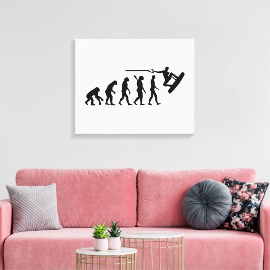 Evolutie Wakeboarding Canvas Afdruk (Insitu (Woonkamer))