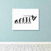 Evolutie Wakeboarding Canvas Afdruk (Insitu (Houten vloer))