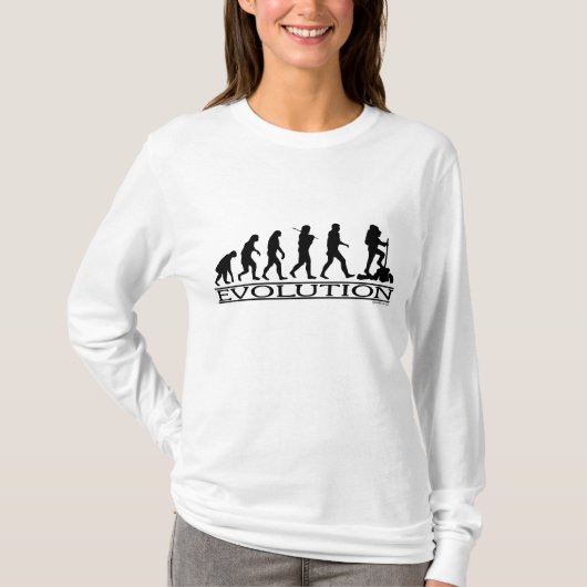 Evolutie - wandelend t-shirt (Voorkant)