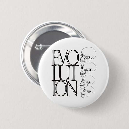 Evolutie (wit) ronde button 5,7 cm (Voorkant /achterkant)