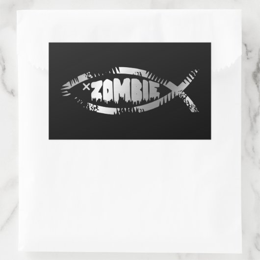 Evolutie - Zombie Rechthoekige Sticker (Tas)