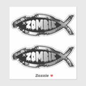Evolutie - Zombie x 2 Sticker (Vel)