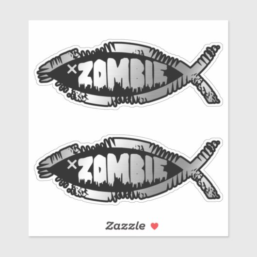 Evolutie - Zombie x 2 Sticker (Vel)