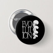 Evolutie (zwart) ronde button 5,7 cm (Voorkant /achterkant)