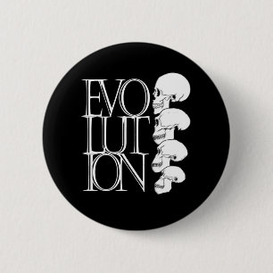 Evolutie (zwart) ronde button 5,7 cm