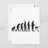 evolutiebarbecue briefkaart (Voorkant / Achterkant)