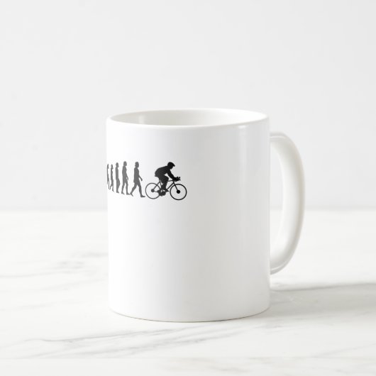 Evolutiecylist Bike Cycling Gift Koffiemok (Voorkant rechts)