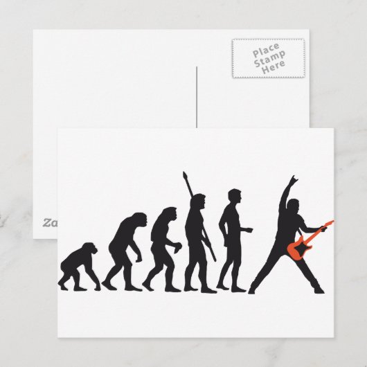 evolutiegitaar briefkaart (Voorkant / Achterkant)