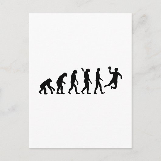 Evolutiehandbal Briefkaart (Voorkant)