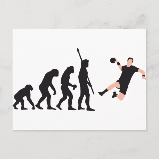 evolutiehandbal briefkaart (Voorkant)