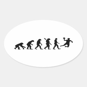 Evolutiehandbal Ovale Sticker