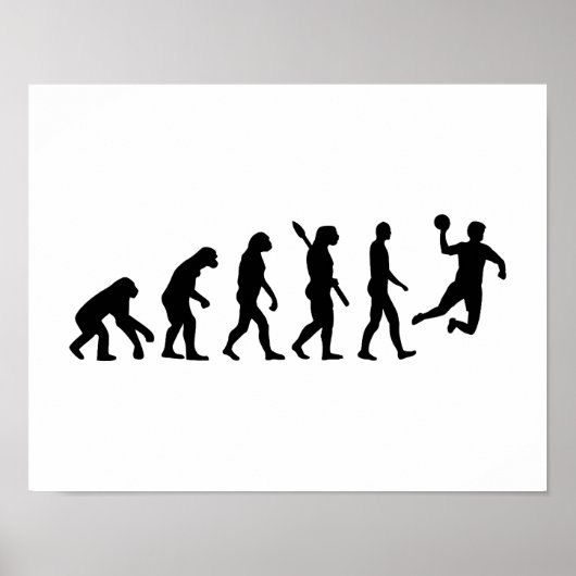 Evolutiehandbal Poster (Voorkant)