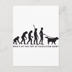 evolutiehond briefkaart