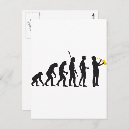 evolutiejazz briefkaart (Voorkant / Achterkant)