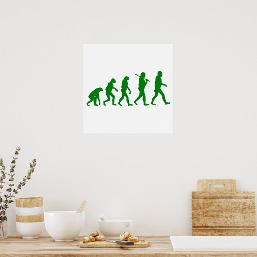 Evolutienorm - groen poster (Keuken)